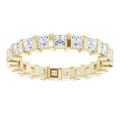 14K Yellow 1 1/2 CTW Natural Diamond Eternity Band Size 6