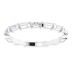 14K White 5/8 CTW Natural Diamond Eternity Band Size 6