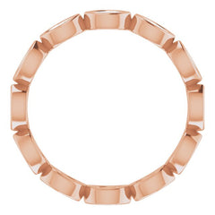 14K Rose 1/2 CTW Natural Diamond Eternity Band Size 6