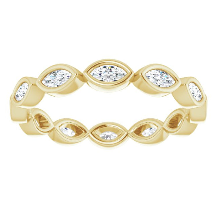 14K Yellow 1/2 CTW Natural Diamond Eternity Band Size 6