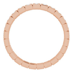 14K Rose 1/3 CTW Natural Diamond Eternity Band Size 6