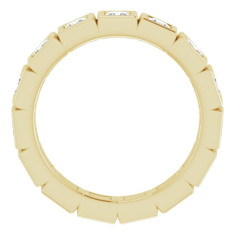 14K Yellow 1 3/8 CTW Natural Diamond Eternity Band Size 6