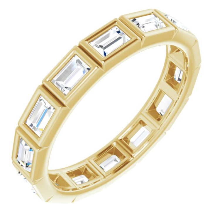14K Yellow 1 1/6 CTW Natural Diamond Eternity Band Size 6