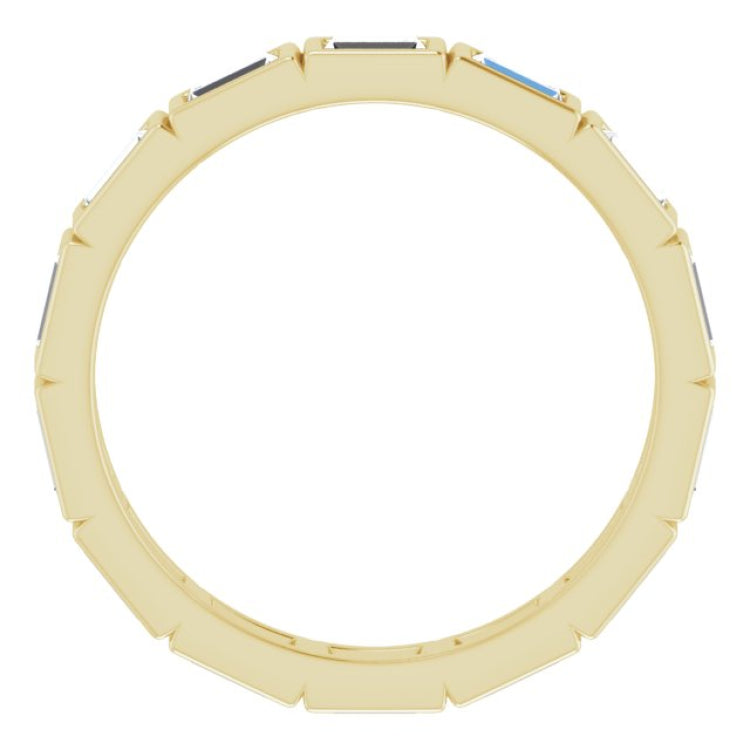 14K Yellow 1 1/6 CTW Natural Diamond Eternity Band Size 6