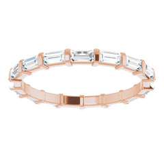 14K Rose 5/8 CTW Natural Diamond Eternity Band Size 6