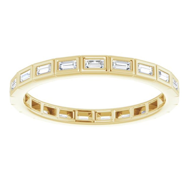 14K Yellow 1/3 CTW Natural Diamond Eternity Band Size 6
