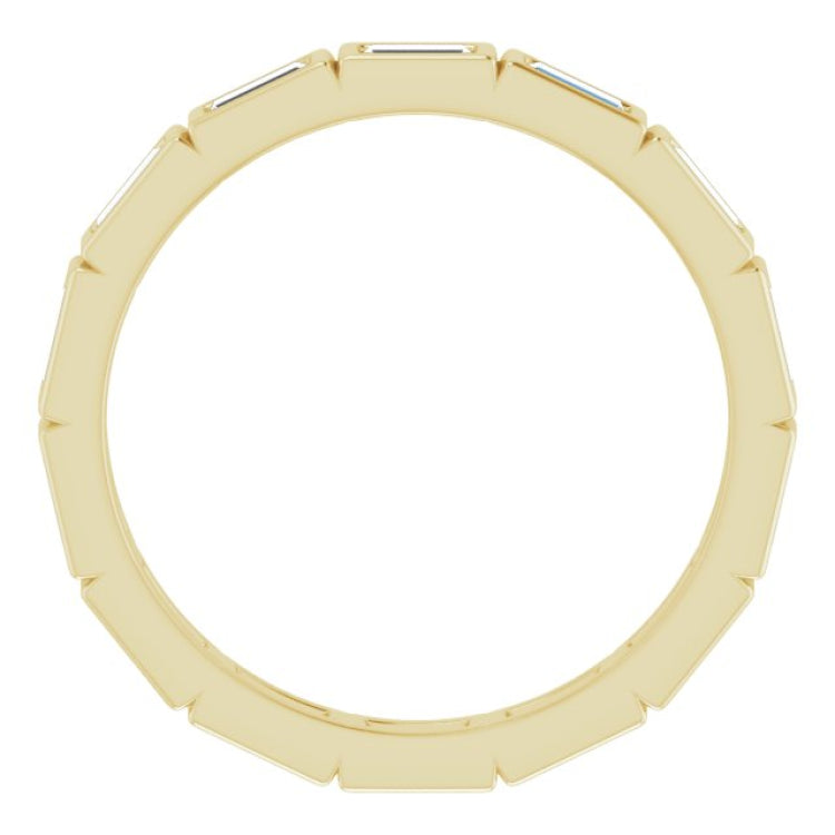 14K Yellow 1/2 CTW Natural Diamond Eternity Band Size 6