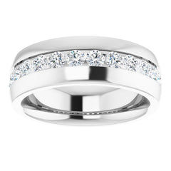 14K White 1 1/4 CTW Natural Diamond Band