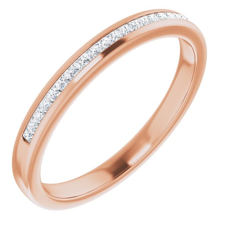 14K Rose 1/4 CTW Natural Diamond Band