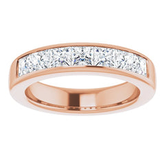 14K Rose 2 1/8 CTW Natural Diamond Band