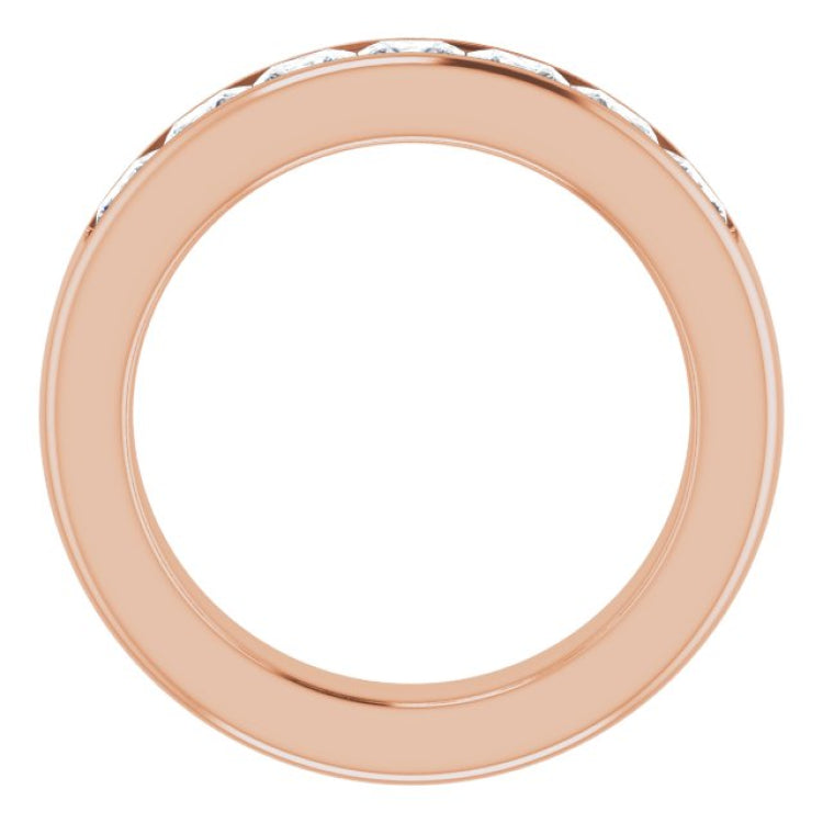 14K Rose 2 3/4 CTW Natural Diamond Band