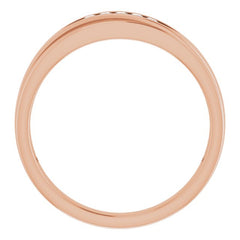 14K Rose 1/8 CTW Natural Diamond Band