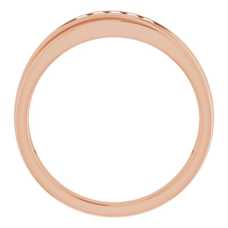14K Rose 1/6 CTW Natural Diamond Band