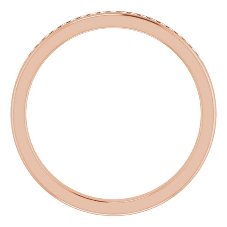 14K Rose 1/10 CTW Natural Diamond Band