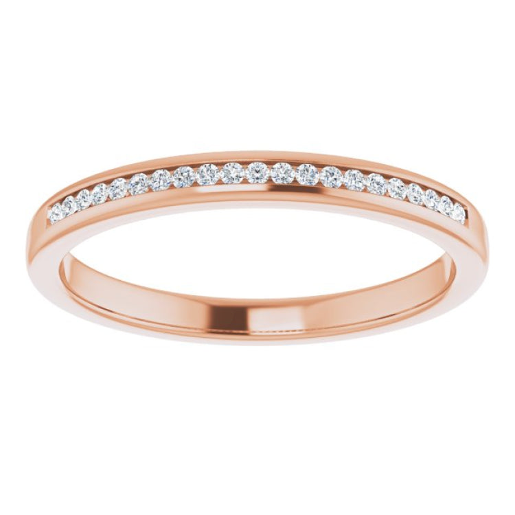 14K Rose 1/10 CTW Natural Diamond Band