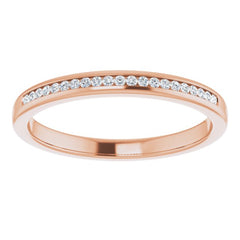 14K Rose 1/10 CTW Natural Diamond Band