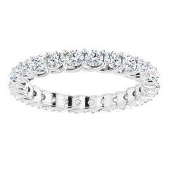 14K White 1 1/2 CTW Natural Diamond Eternity Band