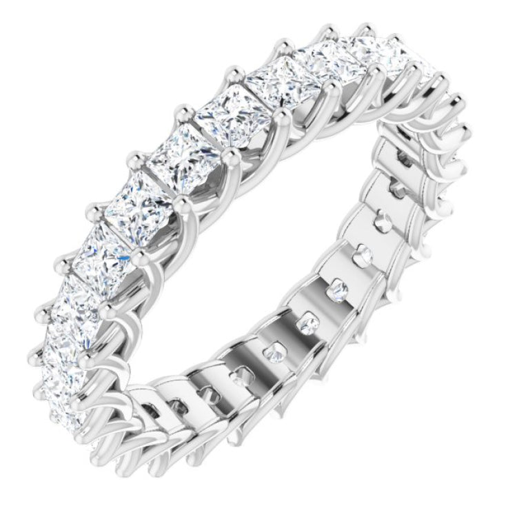 14K White 2 3/8 CTW Natural Diamond Eternity Band