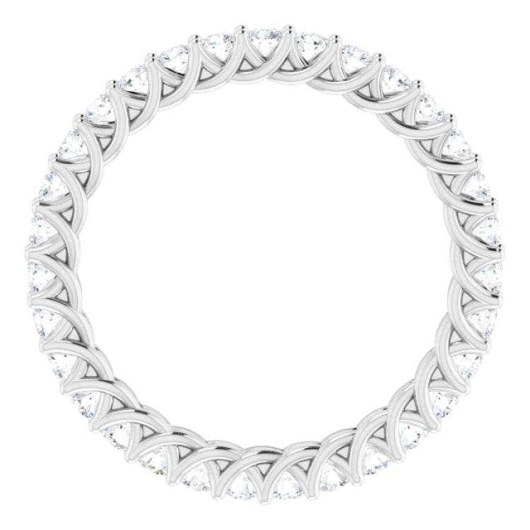 14K White 5/8 CTW Natural Diamond Eternity Band
