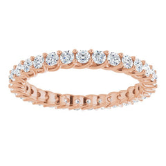 14K Rose 9/10 CTW Natural Diamond Eternity Band