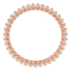 14K Rose 7/8 CTW Natural Diamond Eternity Band