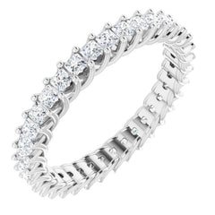 14K White 1 1/6 CTW Natural Diamond Eternity Band