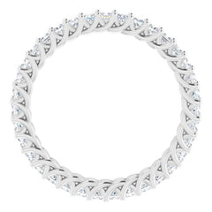 14K White 1 1/6 CTW Natural Diamond Eternity Band
