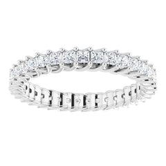 14K White 1 1/6 CTW Natural Diamond Eternity Band