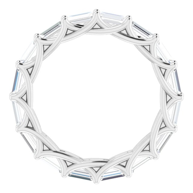 14K White 1 5/8 CTW Natural Diamond Eternity Band Size 7