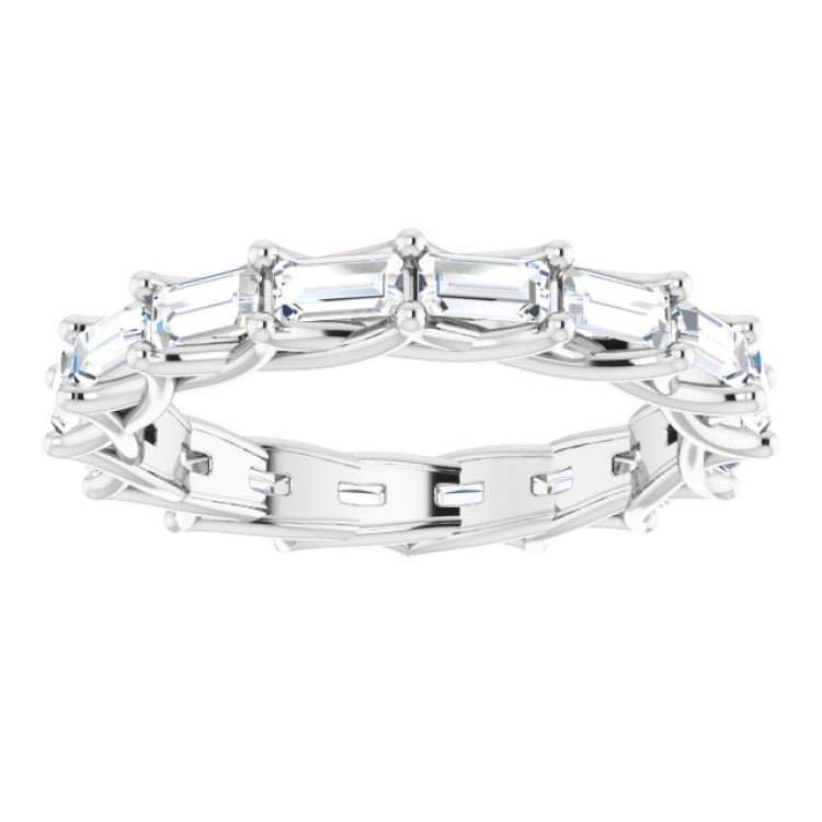 14K White 1 5/8 CTW Natural Diamond Eternity Band Size 7