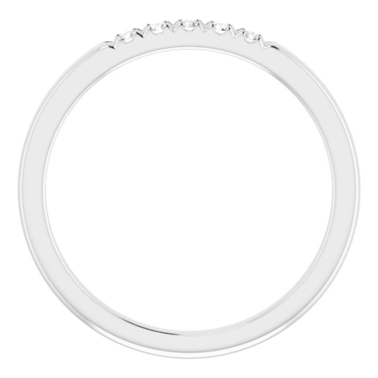 14K White 1/10 CTW Natural Diamond French-Set Anniversary Band