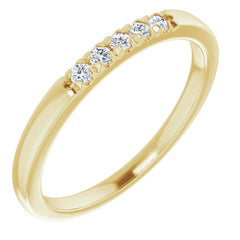 14K Yellow 1/10 CTW Natural Diamond French-Set Anniversary Band