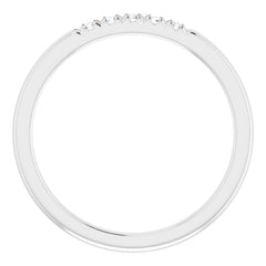 Platinum 1/10 CTW Natural Diamond French-Set Anniversary Band