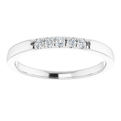 Platinum 1/10 CTW Natural Diamond French-Set Anniversary Band