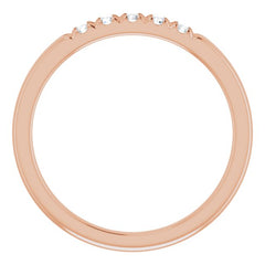 14K Rose 1/6 CTW Natural Diamond French-Set Anniversary Band