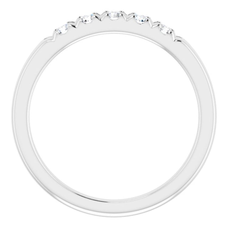 Platinum 1/3 CTW Natural Diamond French-Set Anniversary Band