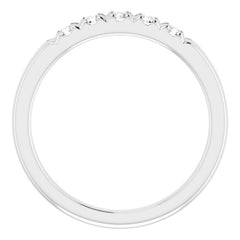 Platinum 1/3 CTW Natural Diamond French-Set Anniversary Band