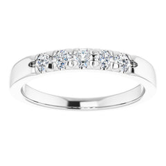 Platinum 1/3 CTW Natural Diamond French-Set Anniversary Band