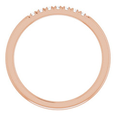 14K Rose 1/10 CTW Natural Diamond French-Set Anniversary Band