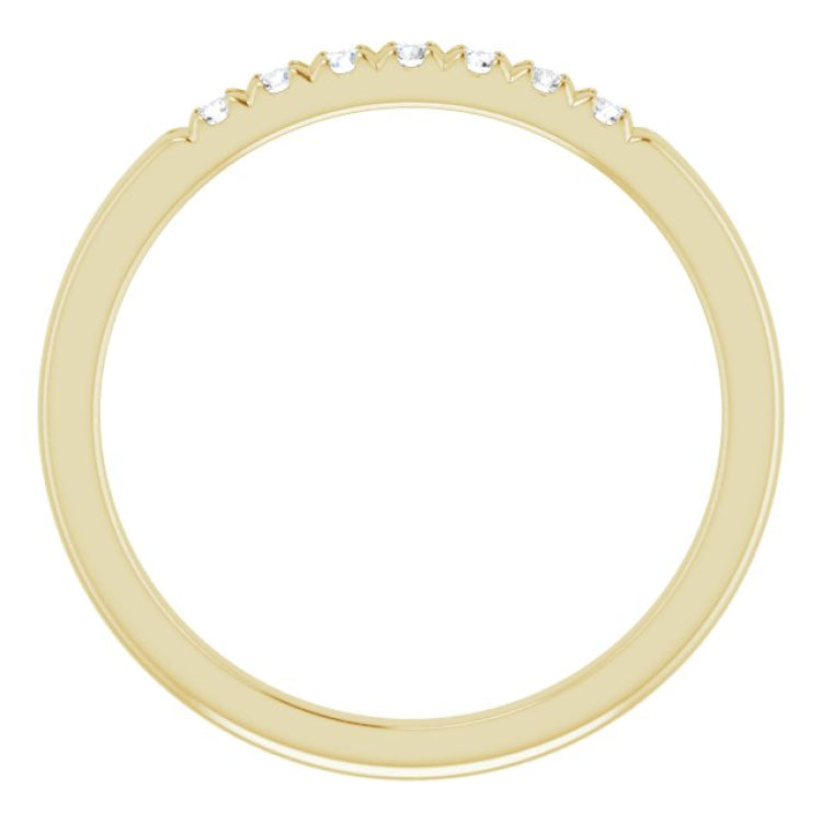 14K Yellow 1/6 CTW Natural Diamond French-Set Anniversary Band