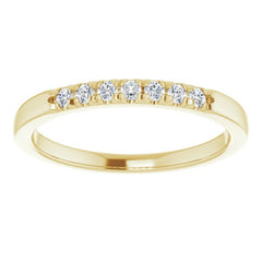 14K Yellow 1/6 CTW Natural Diamond French-Set Anniversary Band