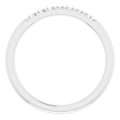 Platinum 1/6 CTW Natural Diamond French-Set Anniversary Band