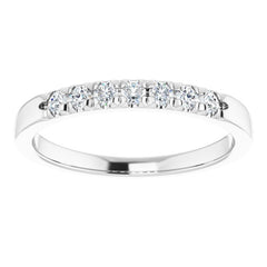 Platinum 1/5 CTW Natural Diamond French-Set Anniversary Band