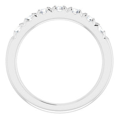 Platinum 3/4 CTW Natural Diamond French-Set Anniversary Band