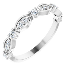 14K White 1/4 CTW Natural Diamond Anniversary Band