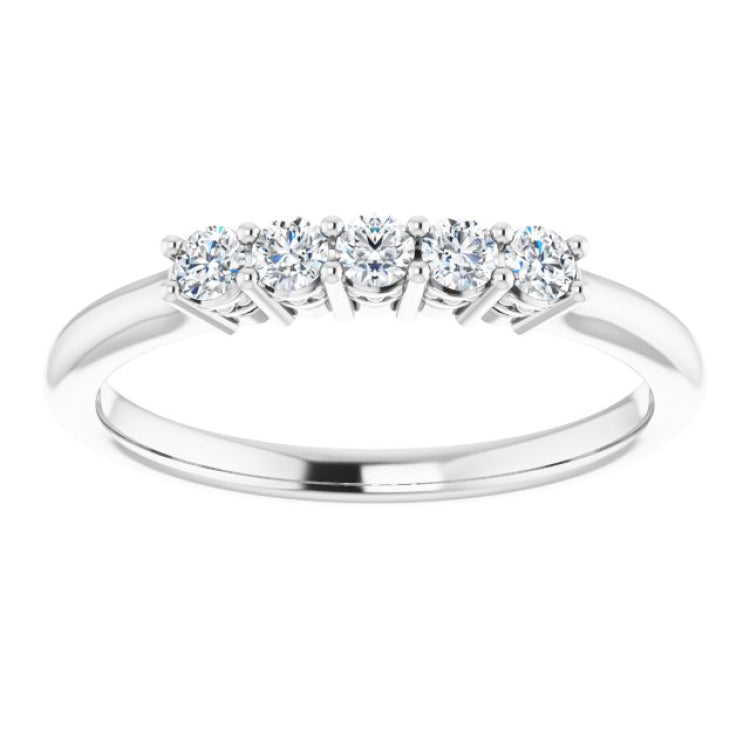 14K White 1/4 CTW Natural Diamond Anniversary Band