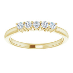 14K Yellow 1/4 CTW Natural Diamond Anniversary Band