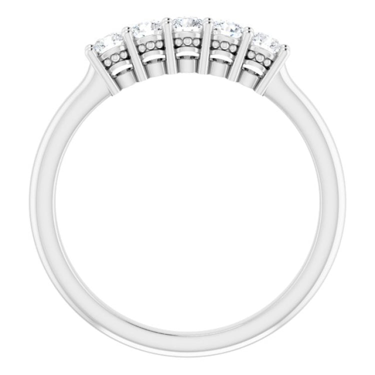 Platinum 1/3 CTW Natural Diamond Anniversary Band