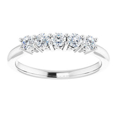 14K White 1/3 CTW Natural Diamond Anniversary Band