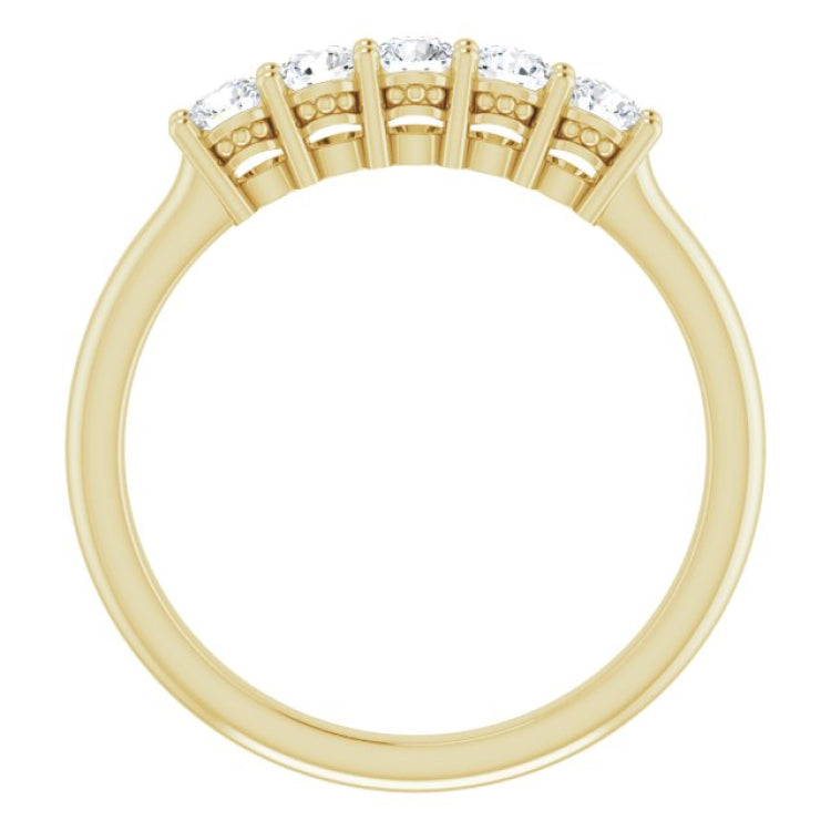 14K Yellow 1/3 CTW Natural Diamond Anniversary Band